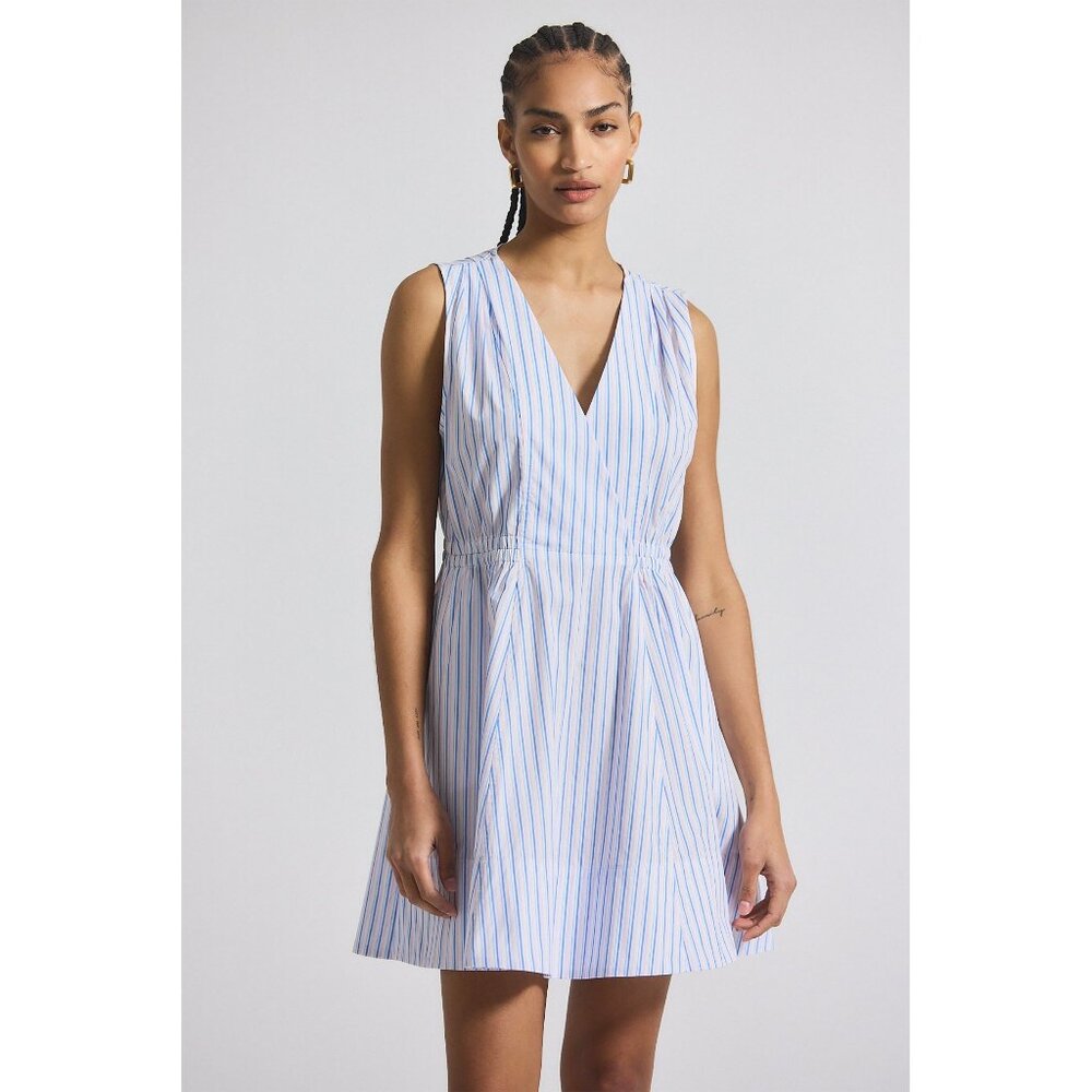 NEW Derek Lam 10 Crosby TIA V-neck Cotton Dress Size 4 MSRP $395 Sundress